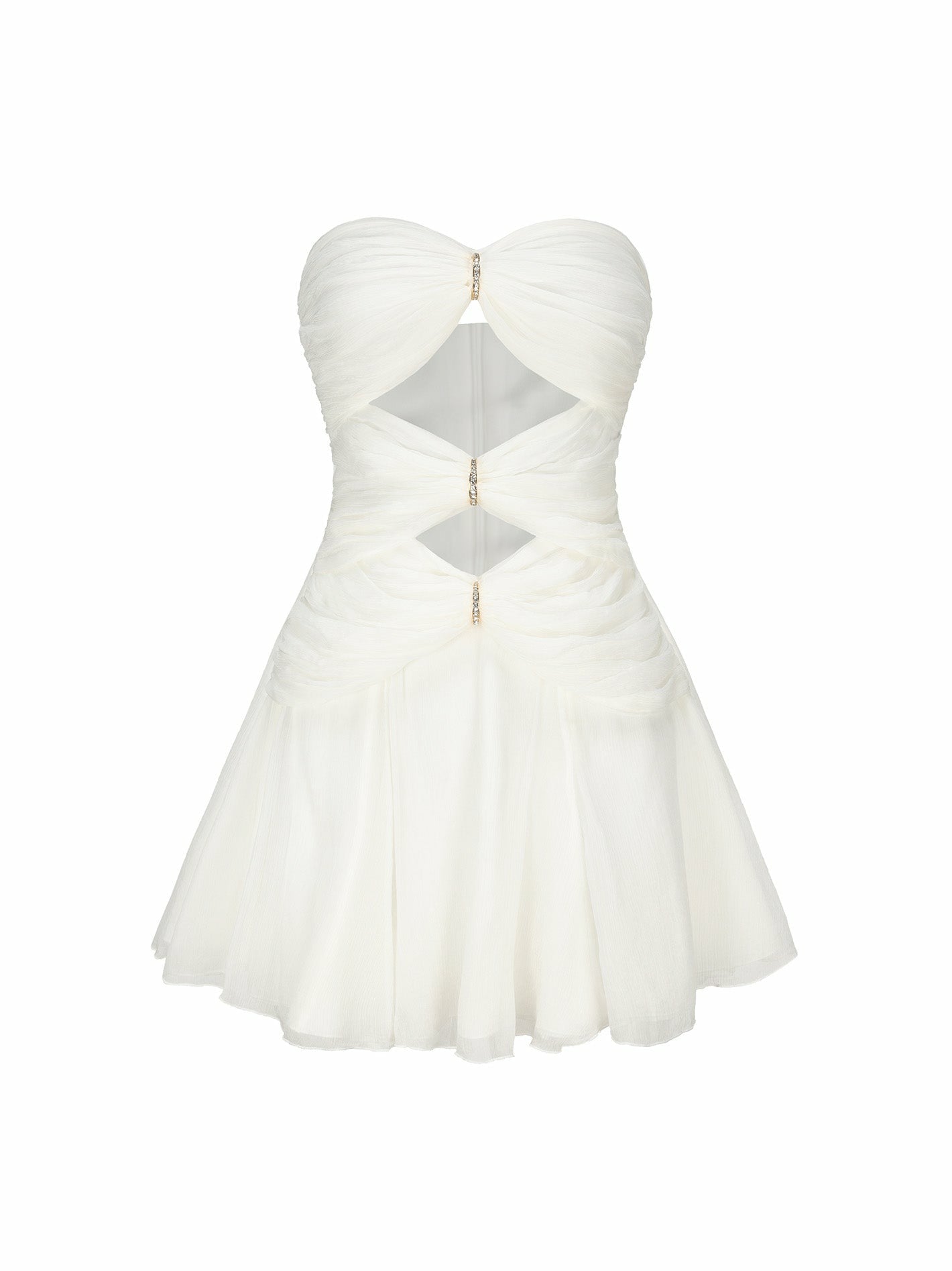 Nana Jacqueline Ilana Dress: White Mini Dress for Bridal Shower White
