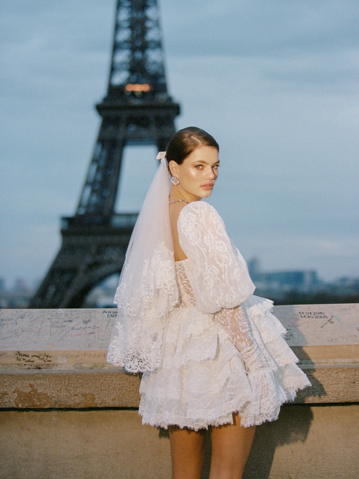 Nana Jacqueline Penelope Lace Dress: White Mini Dress for Wedding After-Party White