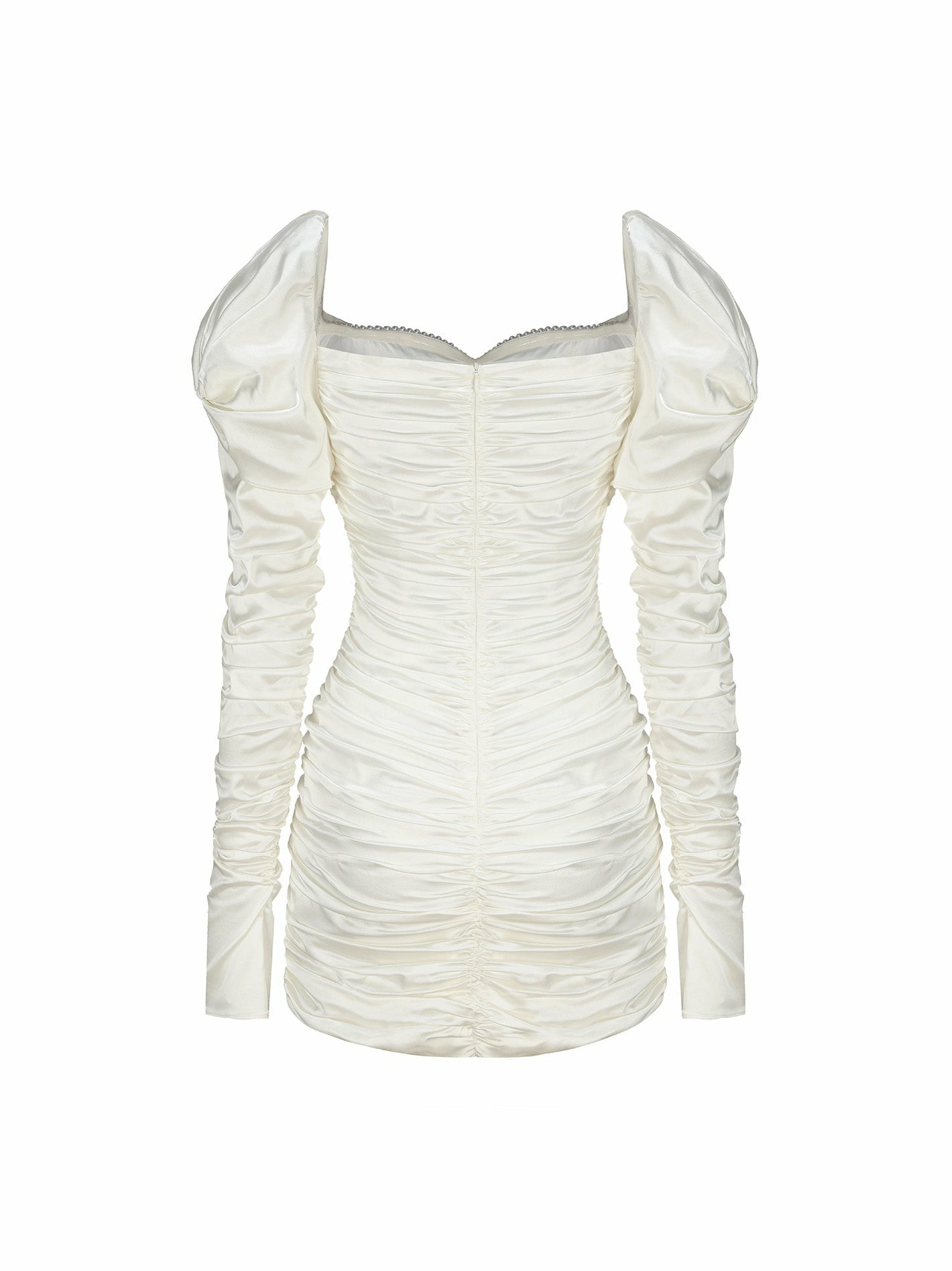 Nana Jacqueline Daphne Satin Dress: White Mini Dress for Bridal Shower White