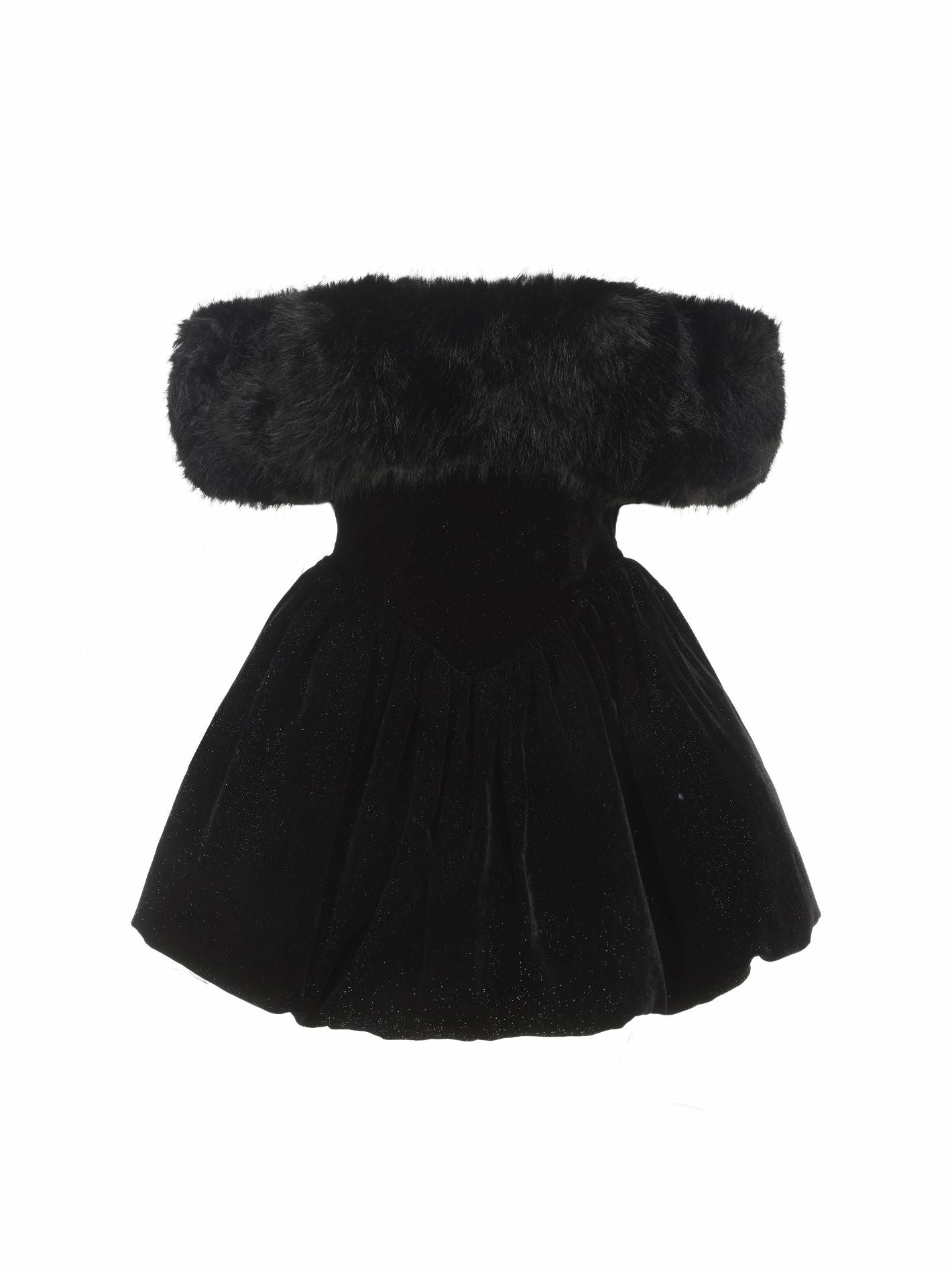 Nana Jacqueline Candice Velvet Dress: Black Mini Dress for Cocktail Party Black