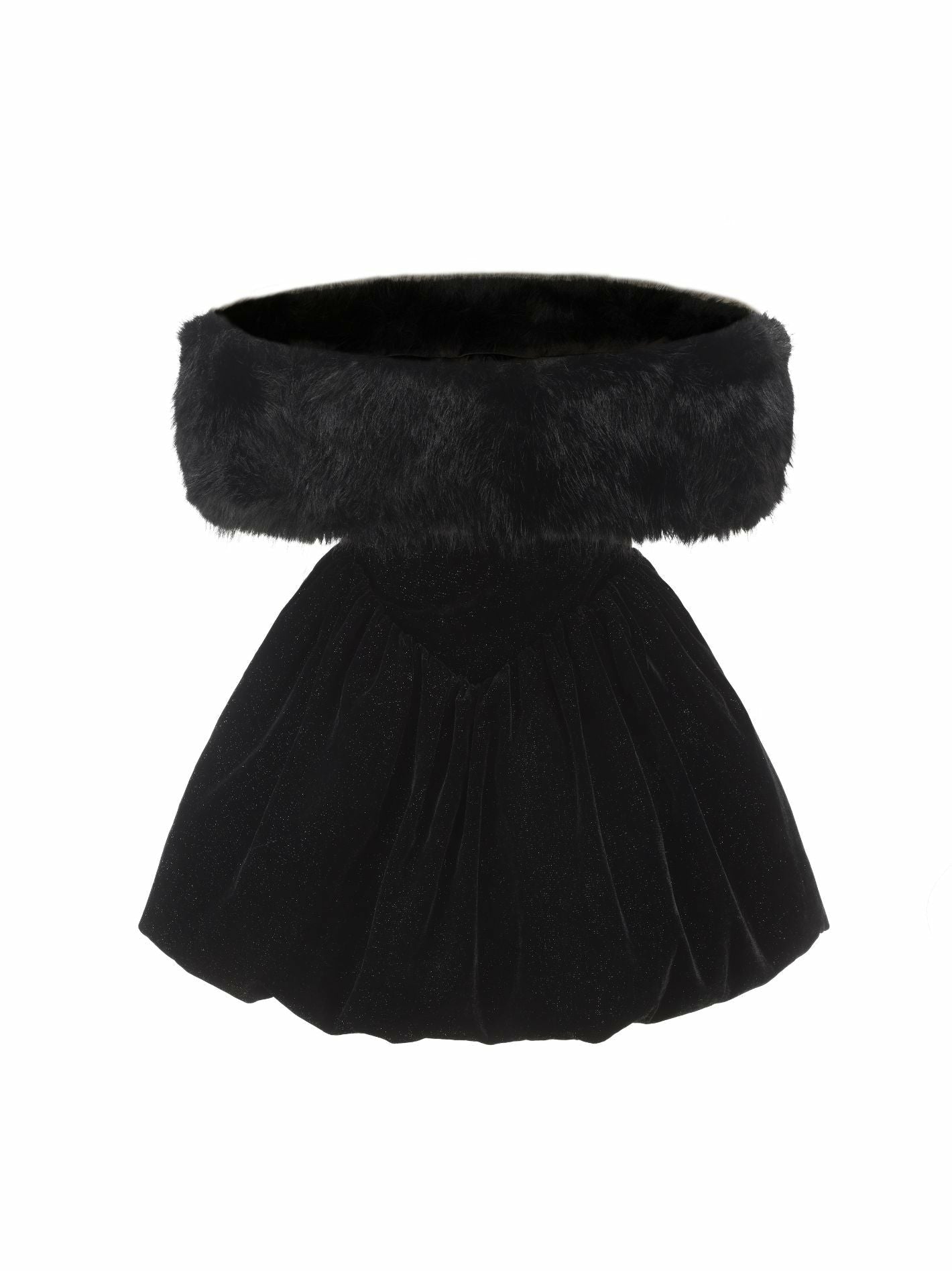 Nana Jacqueline Candice Velvet Dress: Black Mini Dress for Cocktail Party Black