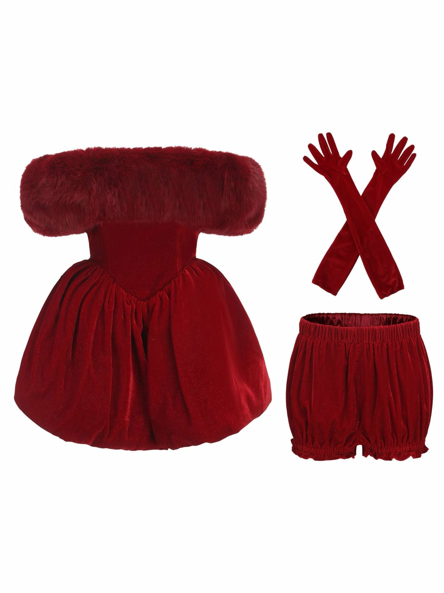 Nana Jacqueline Candice Velvet Dress: Red Mini Dress for Holiday Party Red