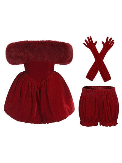 Nana Jacqueline Candice Velvet Dress: Red Mini Dress for Holiday Party Red
