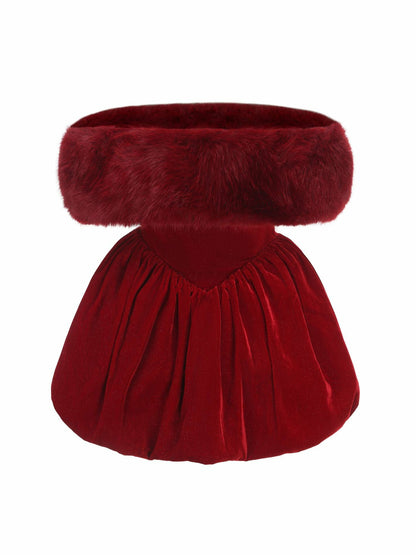 Nana Jacqueline Candice Velvet Dress: Red Mini Dress for Holiday Party Red