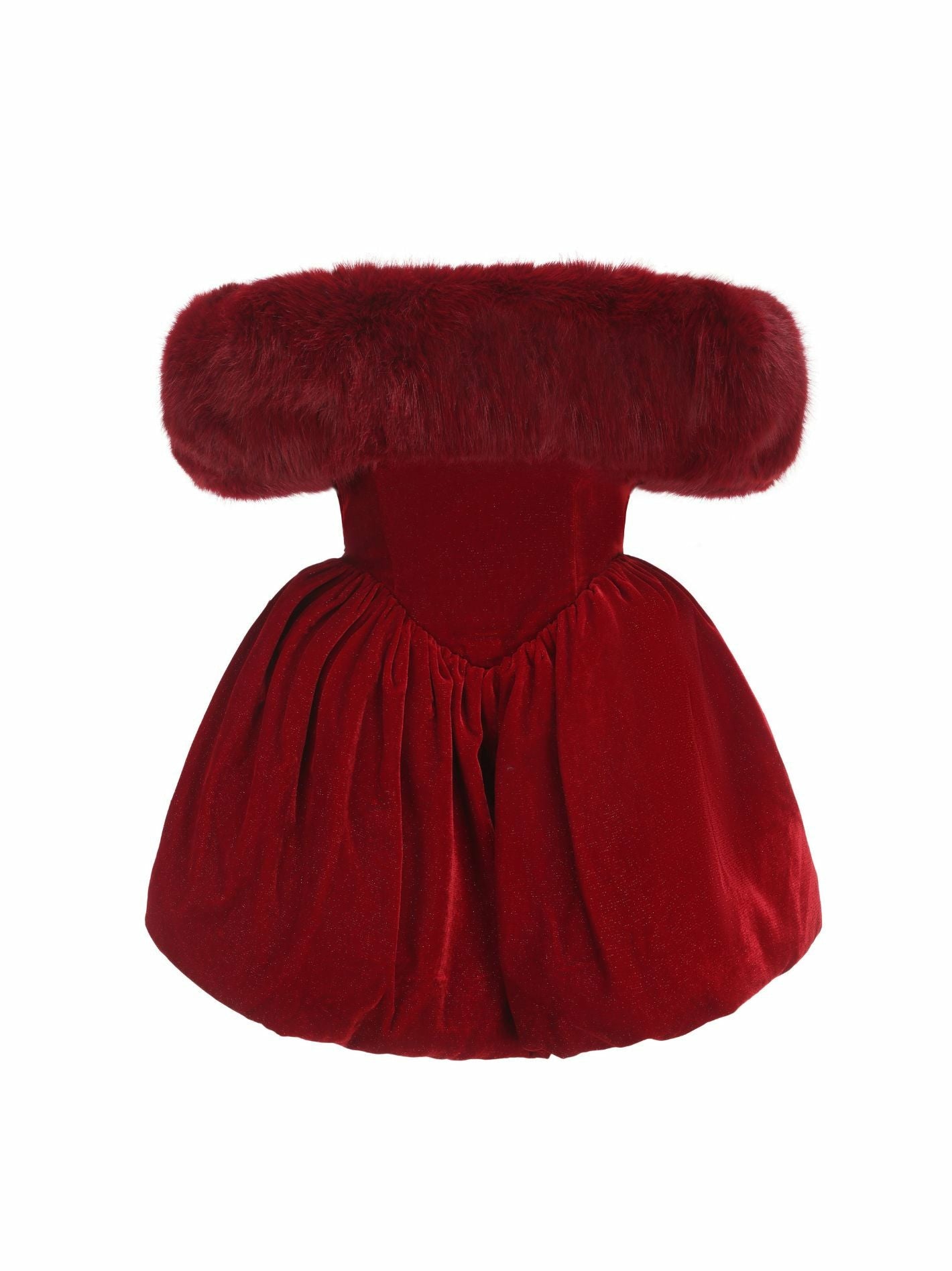 Nana Jacqueline Candice Velvet Dress: Red Mini Dress for Holiday Party Red