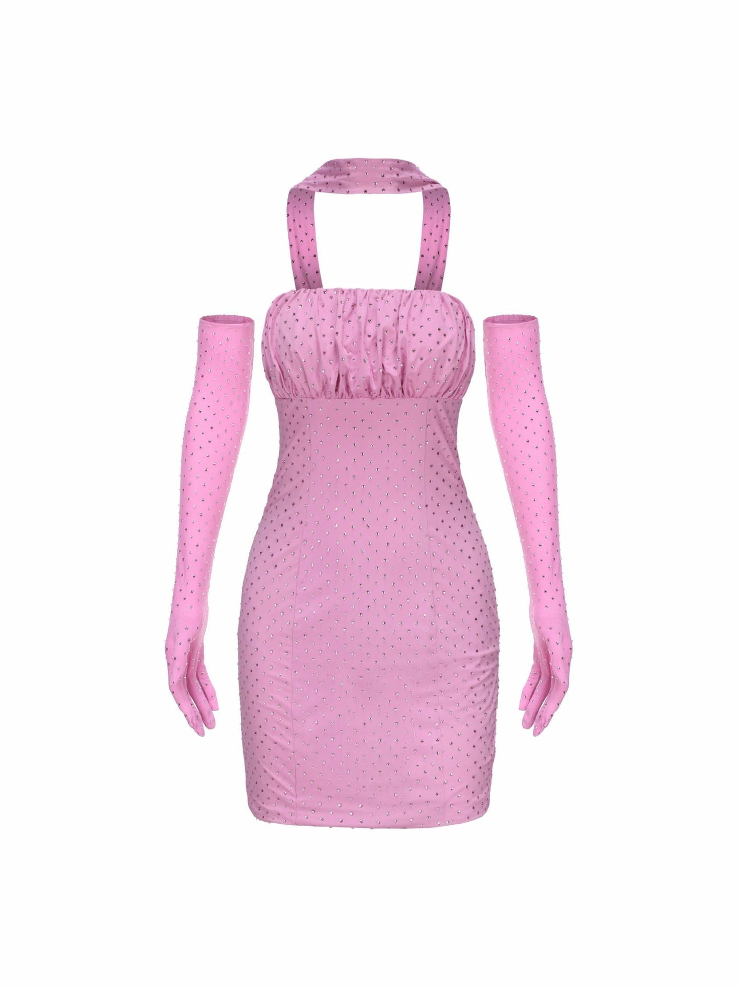 Nana Jacqueline Talia Diamond Dress: Pink Mini Dress for Birthday Celebration Pink