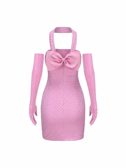 Nana Jacqueline Talia Diamond Dress: Pink Mini Dress for Birthday Celebration Pink