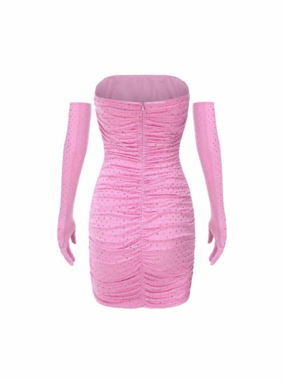 Nana Jacqueline Gina Diamond Dress: Pink Mini Dress for Birthday Celebration Pink