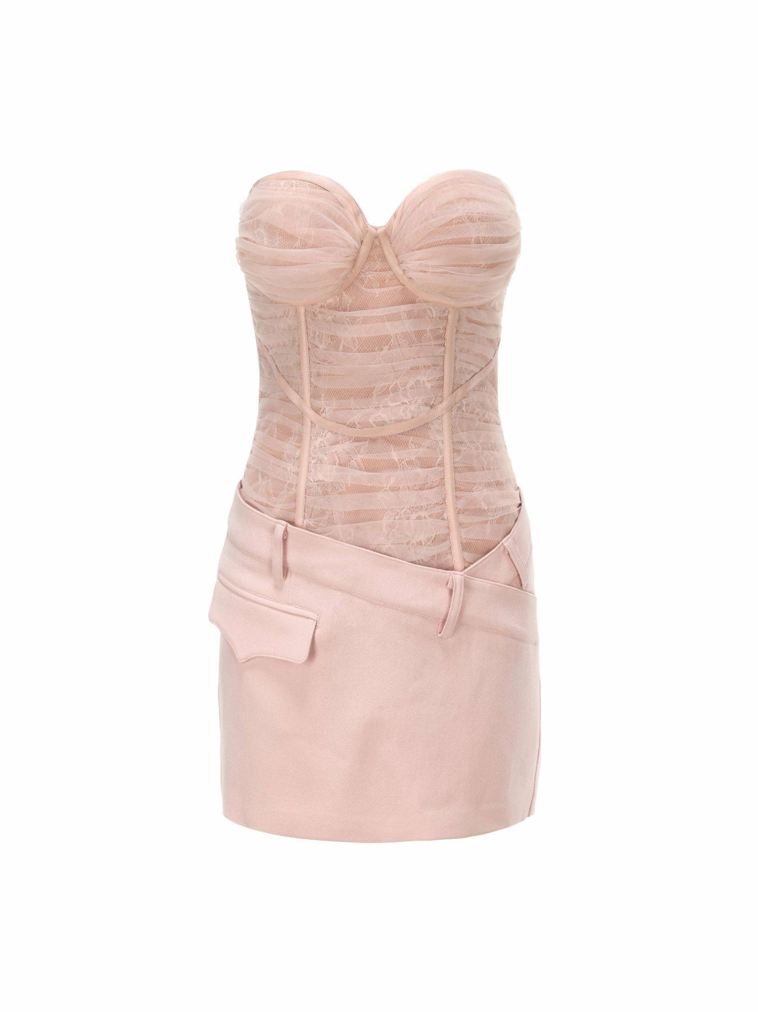 Nana Jacqueline Jane Lace Dress: Pink Mini Dress for Birthday Celebration Pink