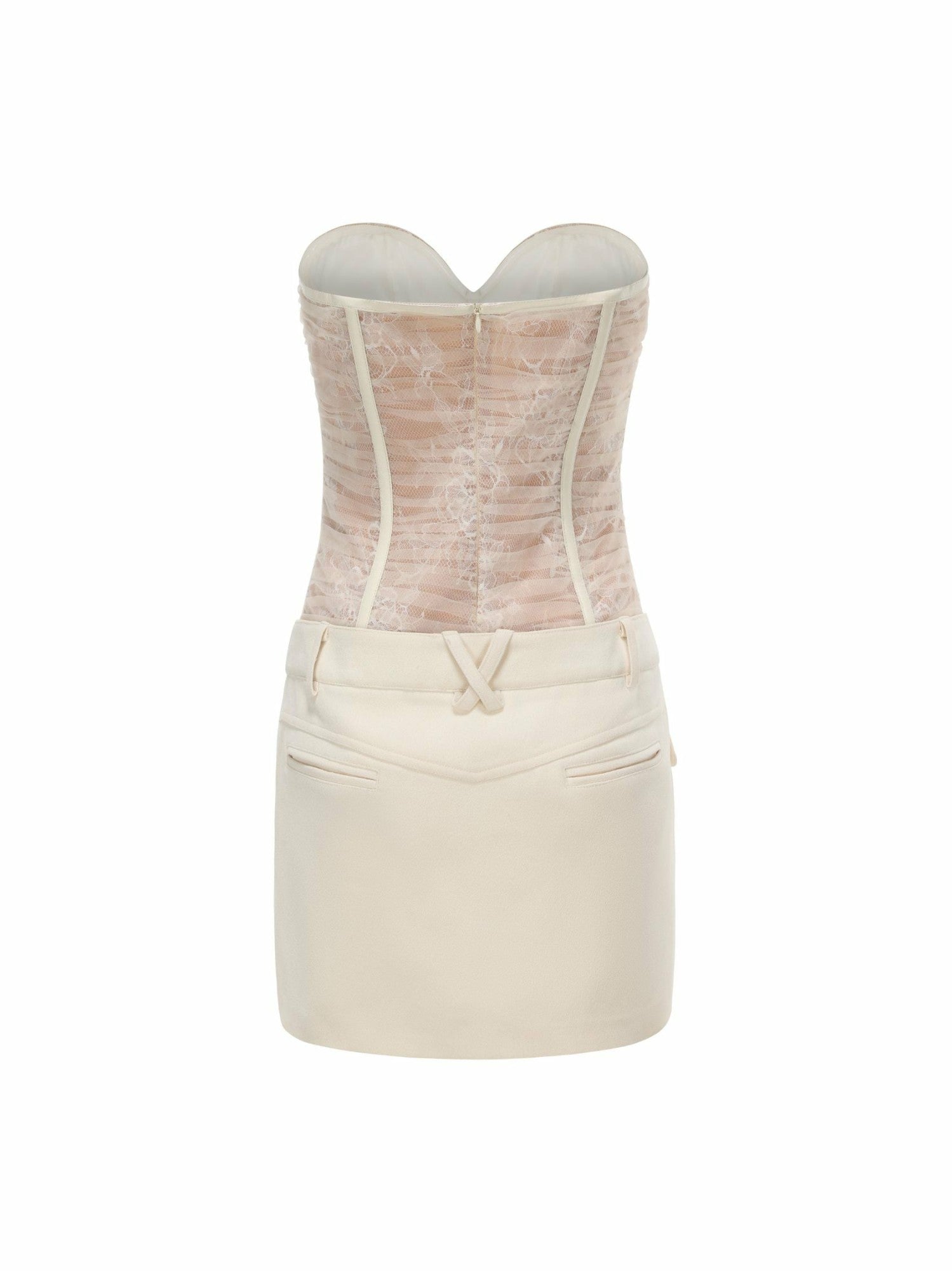 Nana Jacqueline Jane Lace Dress: White Mini Dress for Bridal Shower White