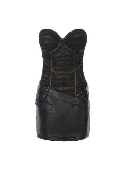 Nana Jacqueline Jane Lace Dress: Black Mini Dress for Girls' Night Out Black