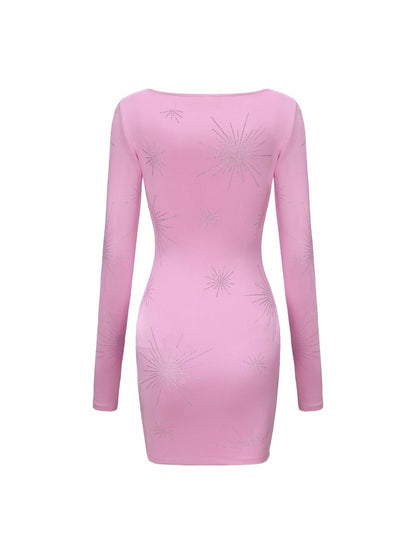Nana Jacqueline Melanie Dress: Pink Mini Dress for Birthday Celebration Pink