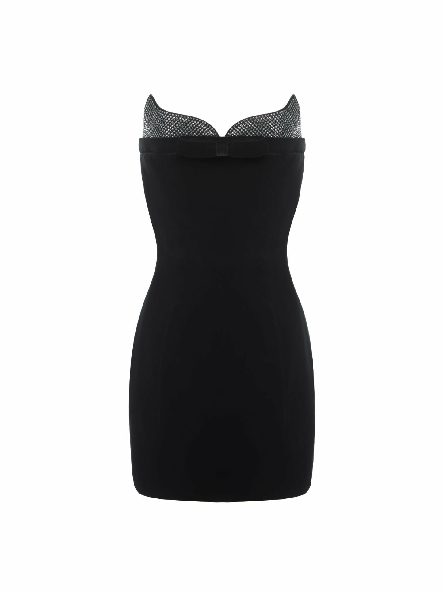 Nana Jacqueline Keira Velvet Mini Dress: Black Mini Dress for Cocktail Party Black