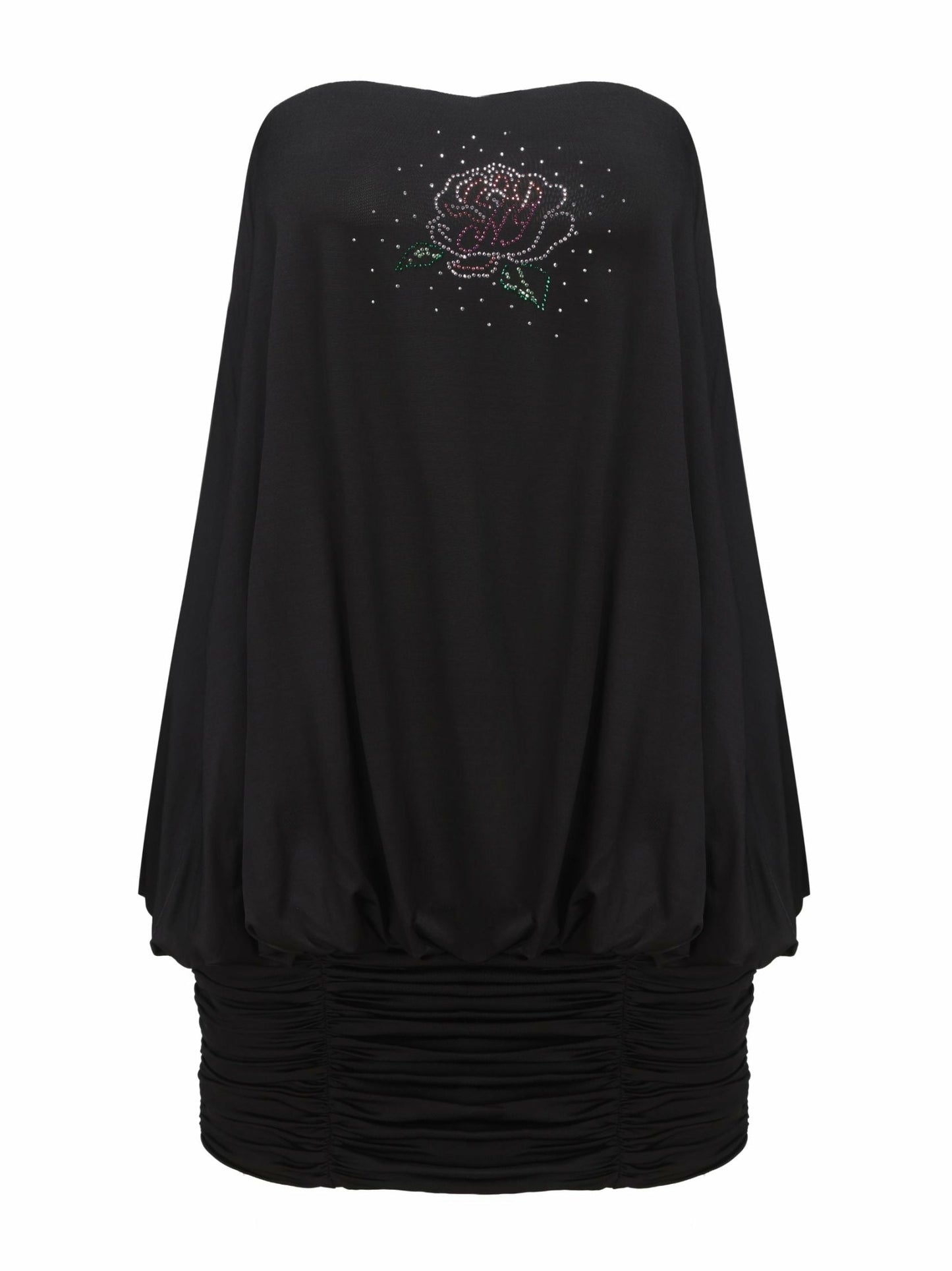 Nana Jacqueline Sara Rose Dress: Black Mini Dress for Cocktail Party Black