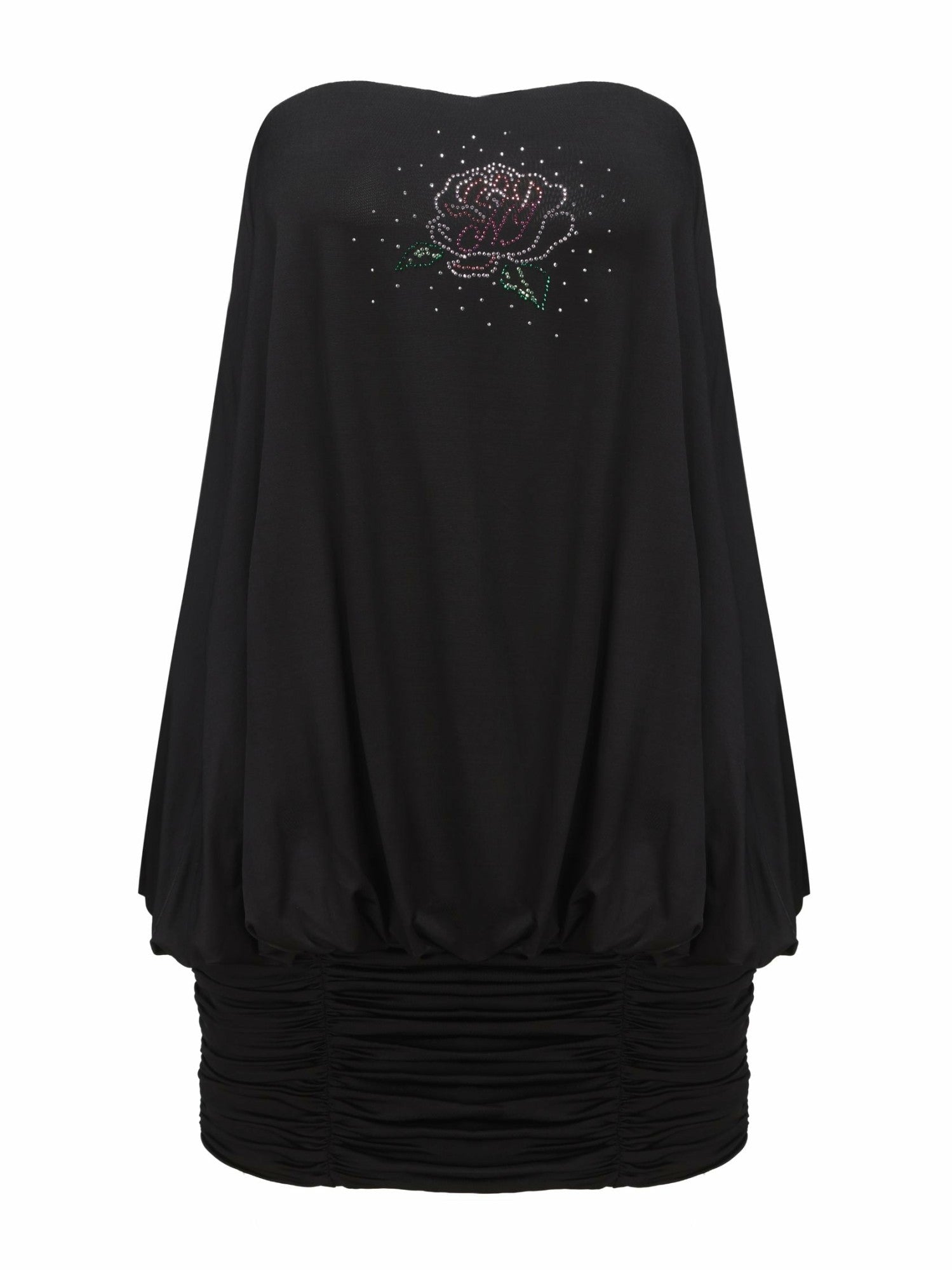 Nana Jacqueline Sara Rose Dress: Black Mini Dress for Cocktail Party Black
