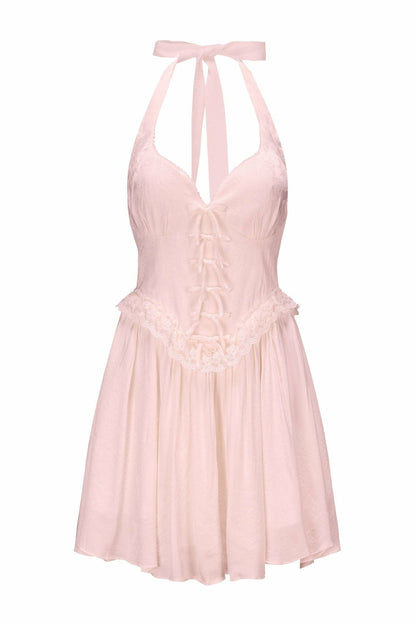 Nana Jacqueline Allie Dress: Pink Mini Dress for Birthday Celebration Pink