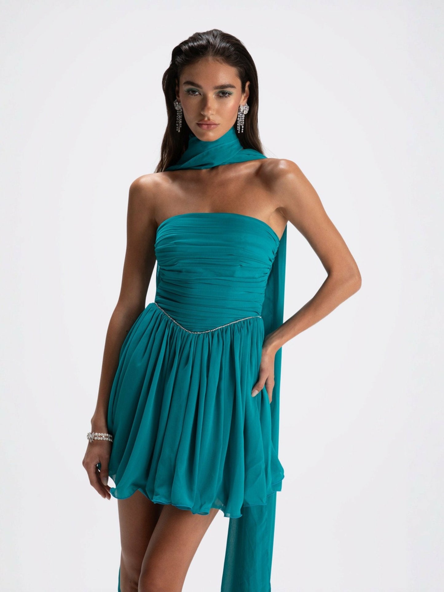 Nana Jacqueline Chloe Dress: Blue Mini Dress for Birthday Celebration Blue