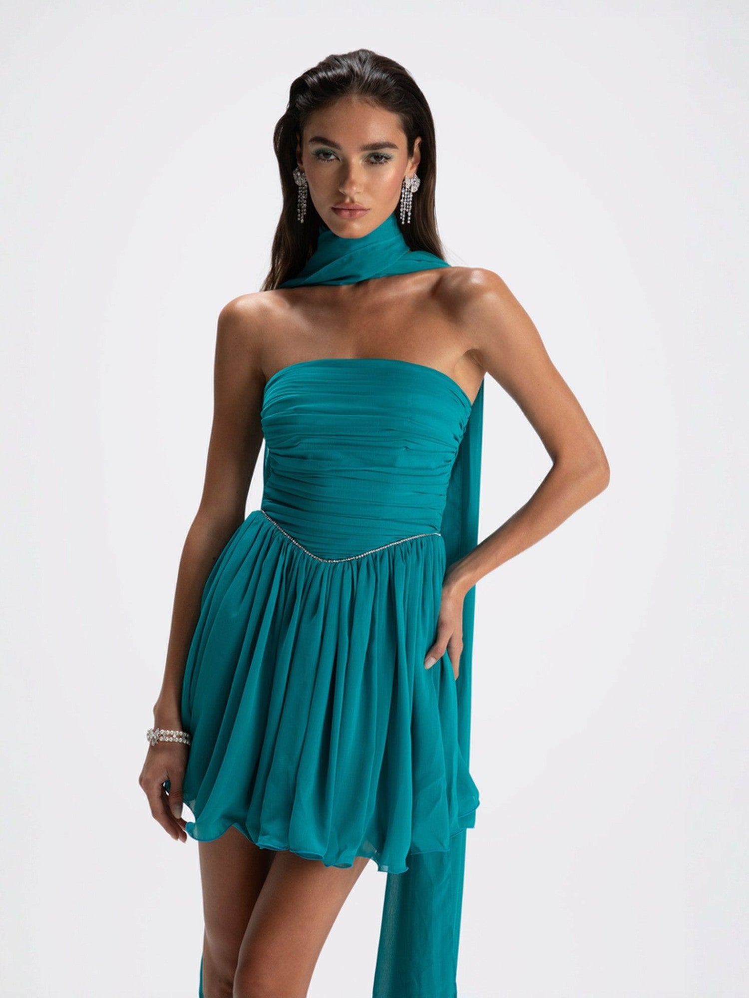 Nana Jacqueline Chloe Dress: Blue Mini Dress for Birthday Celebration Blue