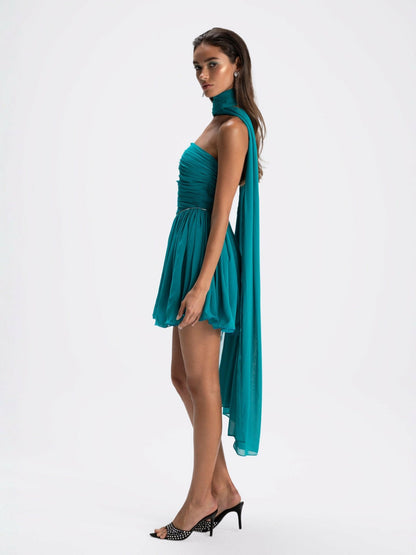 Nana Jacqueline Chloe Dress: Blue Mini Dress for Birthday Celebration Blue