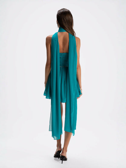 Nana Jacqueline Chloe Dress: Blue Mini Dress for Birthday Celebration Blue