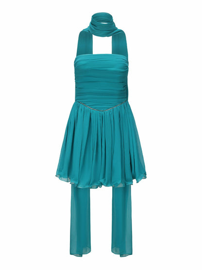 Nana Jacqueline Chloe Dress: Blue Mini Dress for Birthday Celebration Blue