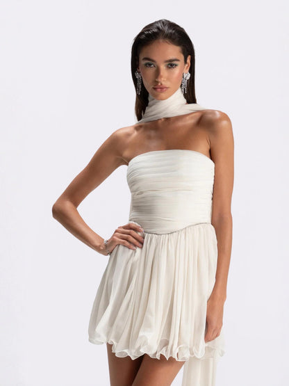 Nana Jacqueline Chloe Dress: White Mini Dress for Bridal Shower White