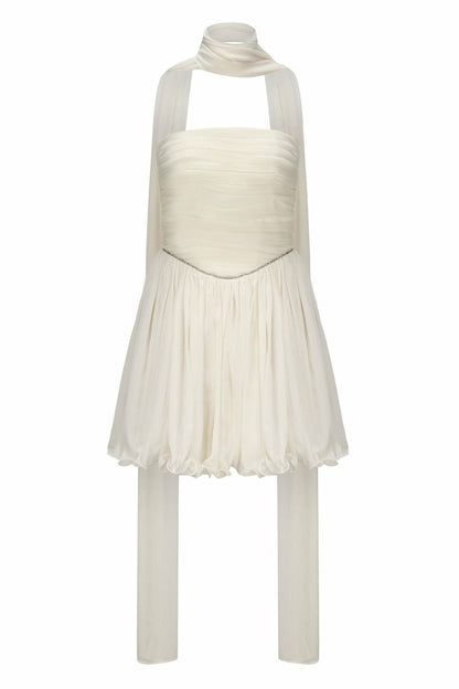 Nana Jacqueline Chloe Dress: White Mini Dress for Bridal Shower White