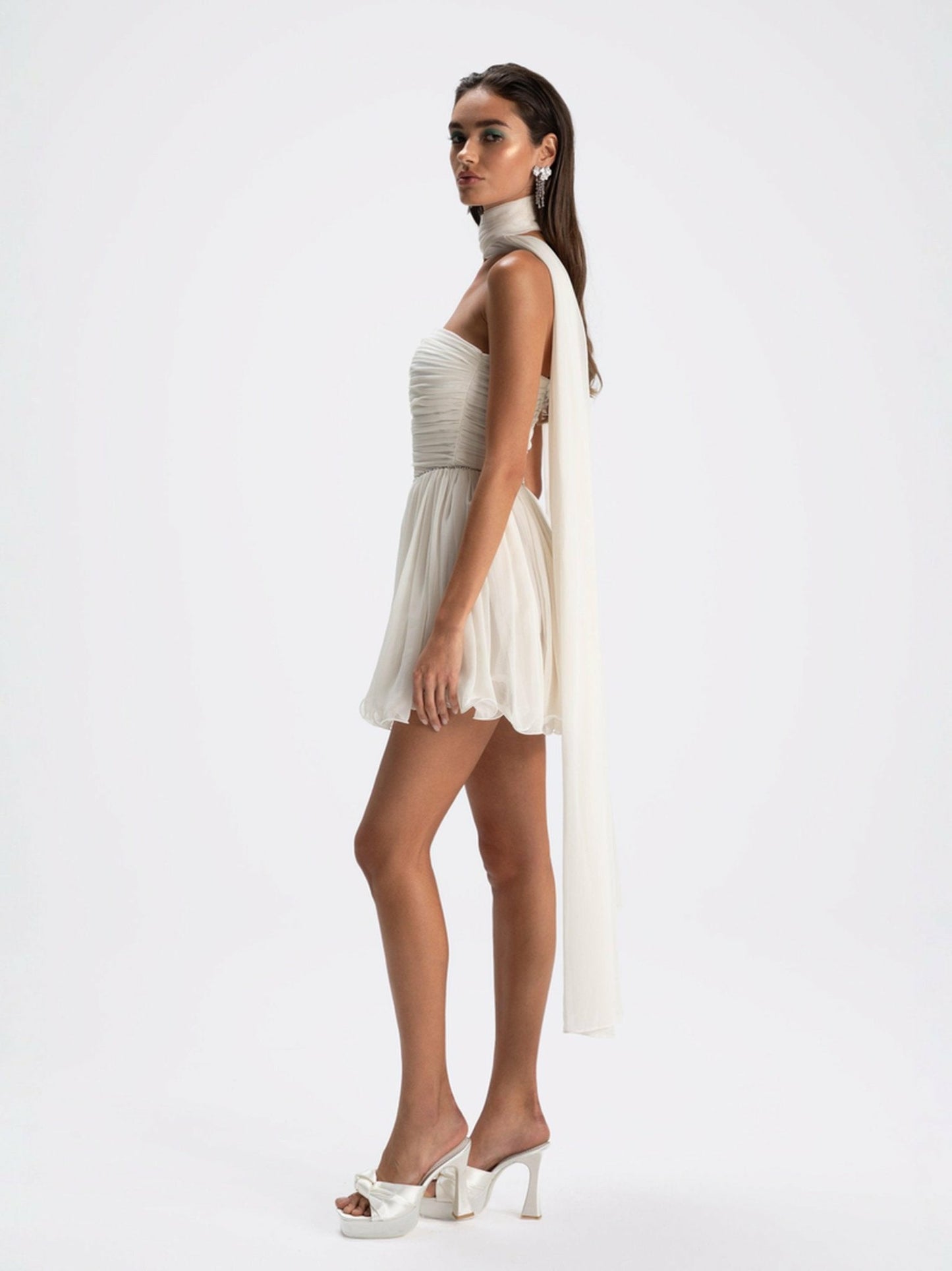 Nana Jacqueline Chloe Dress: White Mini Dress for Bridal Shower White