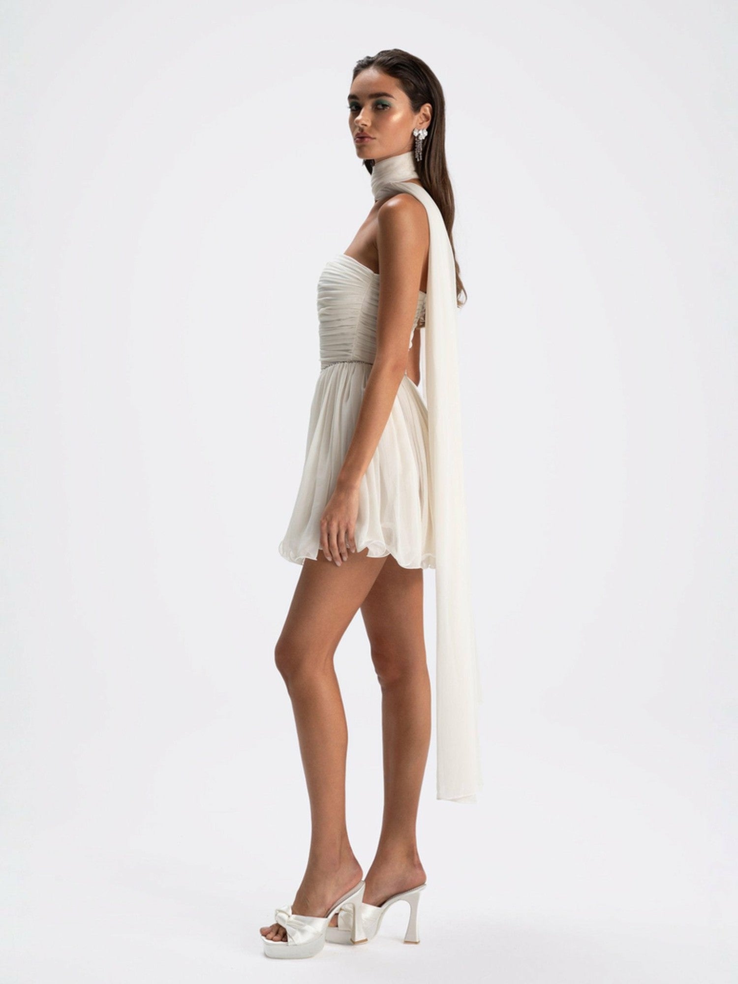 Nana Jacqueline Chloe Dress: White Mini Dress for Bridal Shower White