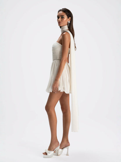 Nana Jacqueline Chloe Dress: White Mini Dress for Bridal Shower White