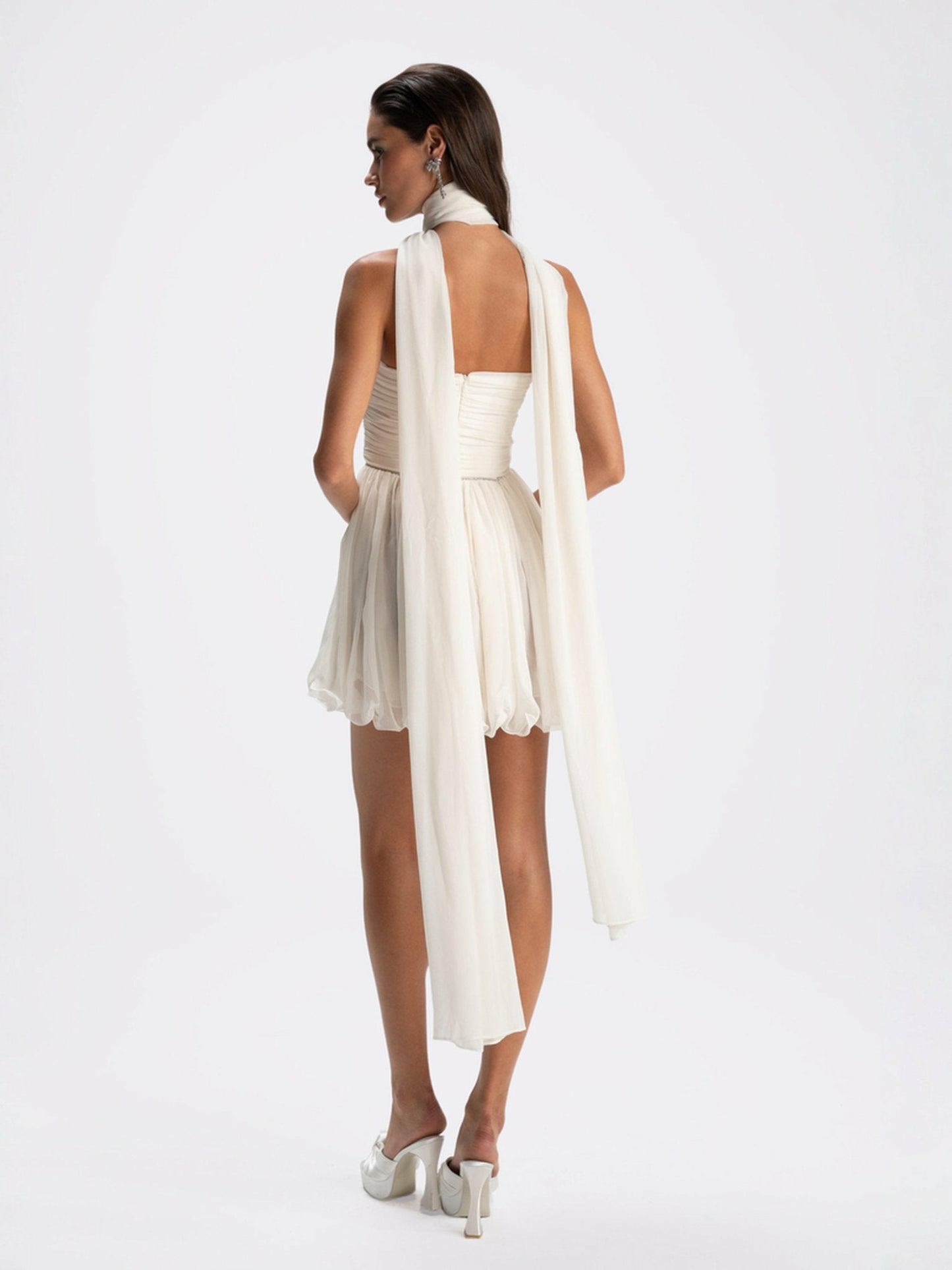 Nana Jacqueline Chloe Dress: White Mini Dress for Bridal Shower White