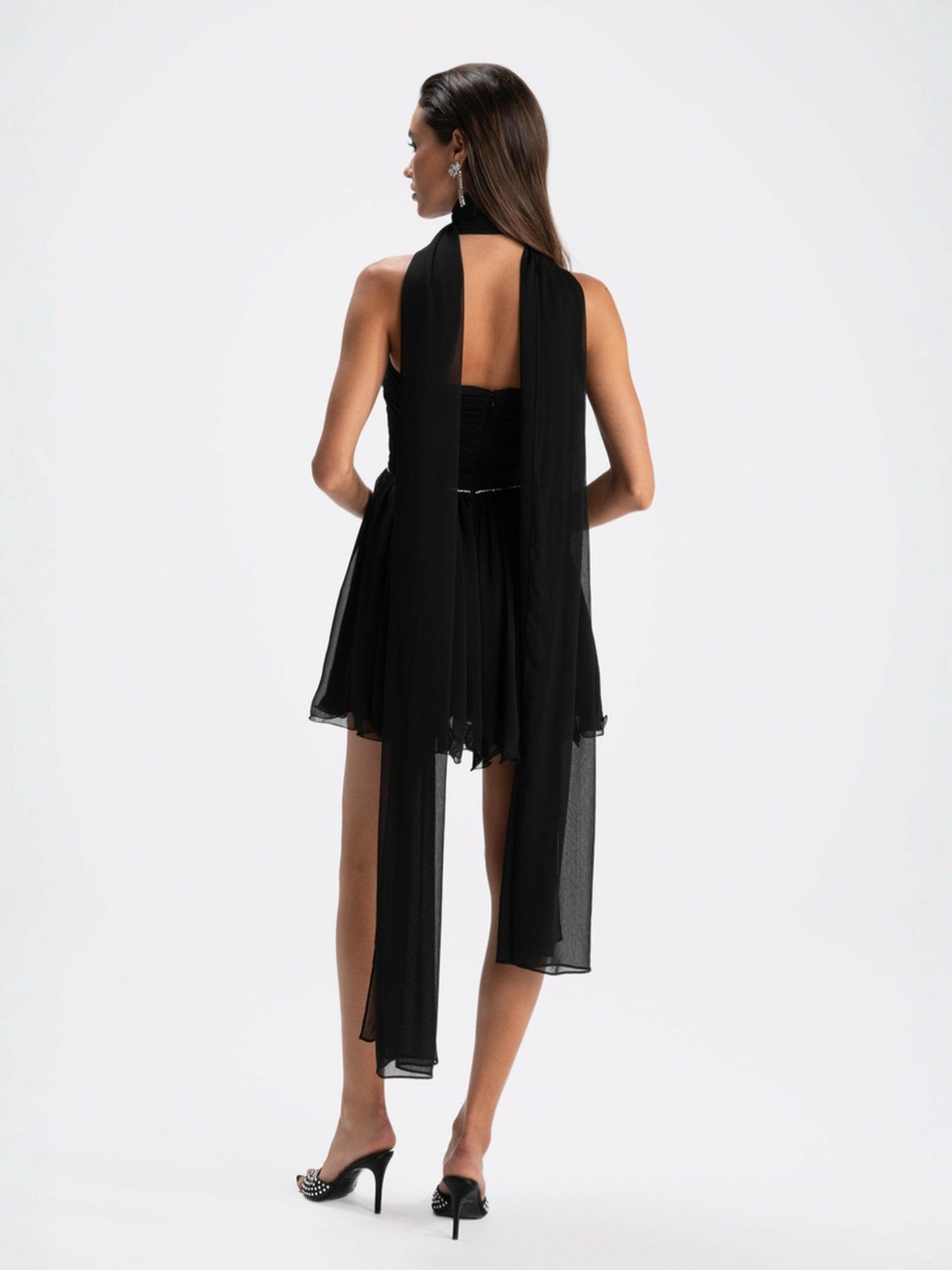 Nana Jacqueline Chloe Dress: Black Mini Dress for Cocktail Party Black