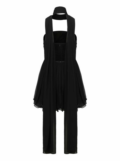 Nana Jacqueline Chloe Dress: Black Mini Dress for Cocktail Party Black
