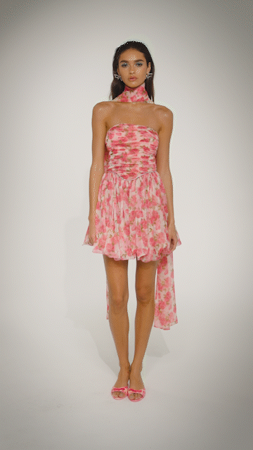 Nana Jacqueline Chloe Dress: Pink Mini Dress for Garden Party Pink