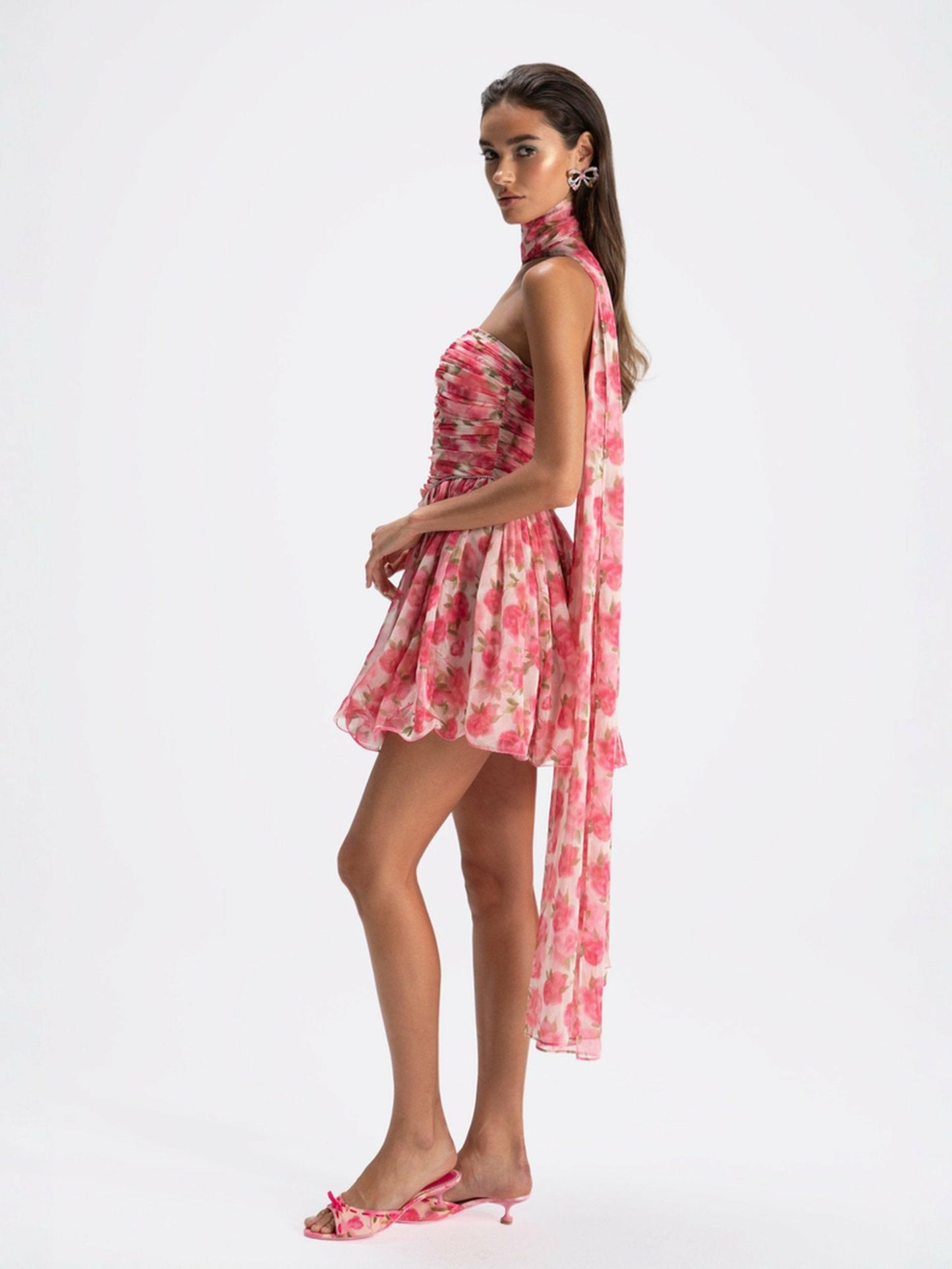 Nana Jacqueline Chloe Dress: Pink Mini Dress for Garden Party Pink