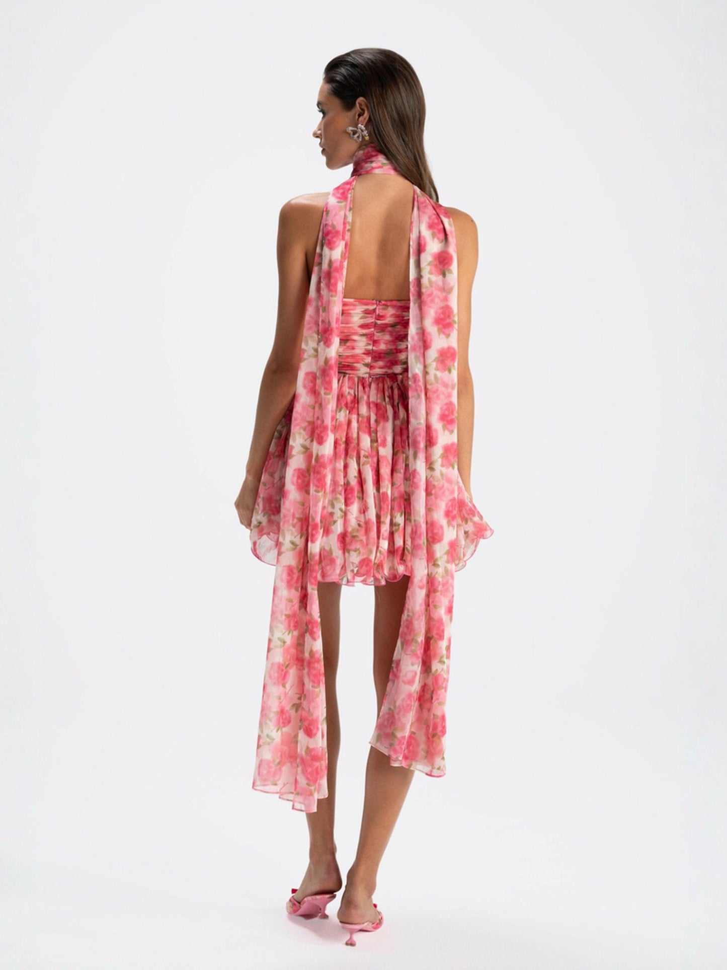 Nana Jacqueline Chloe Dress: Pink Mini Dress for Garden Party Pink