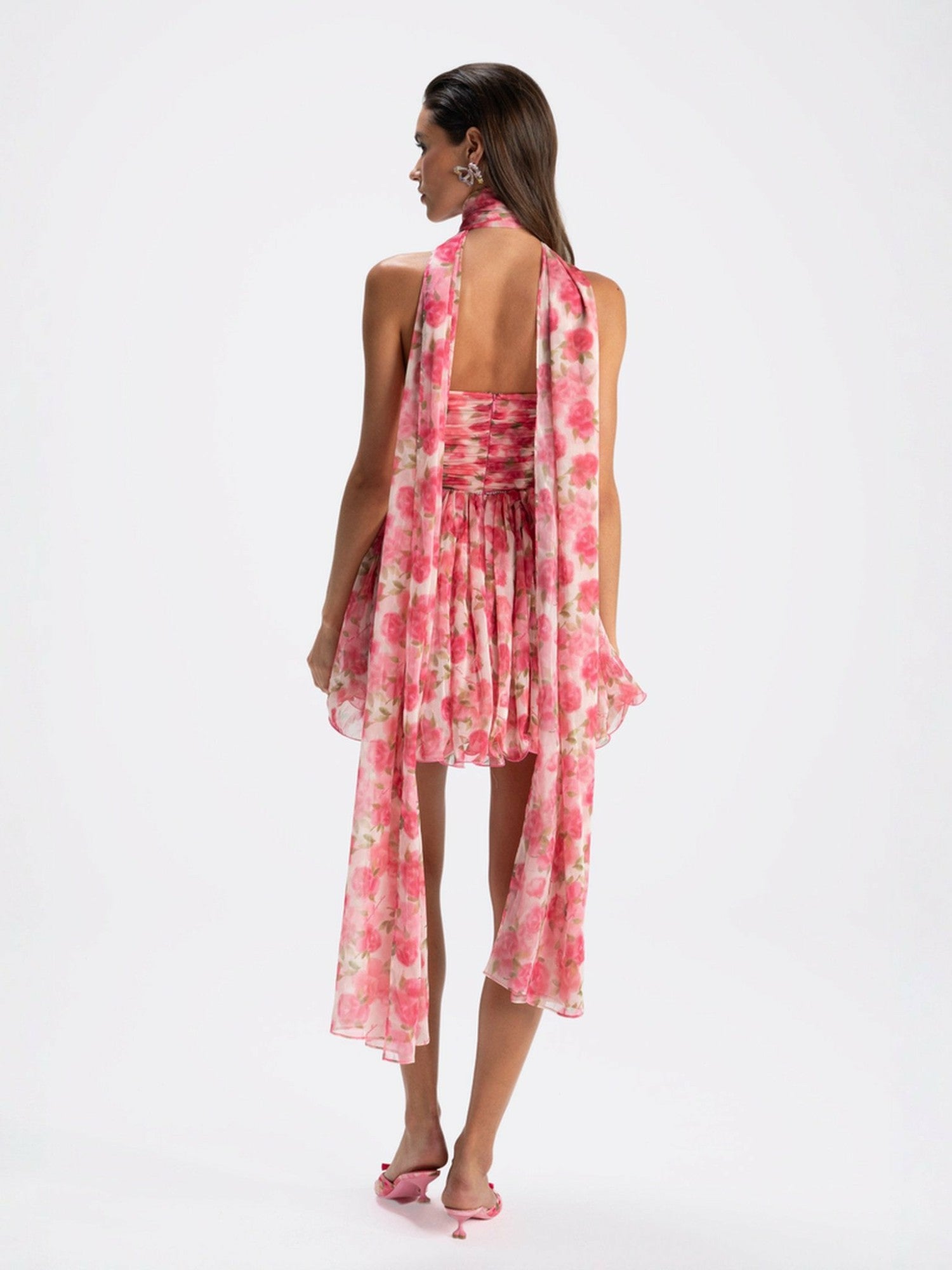 Nana Jacqueline Chloe Dress: Pink Mini Dress for Garden Party Pink