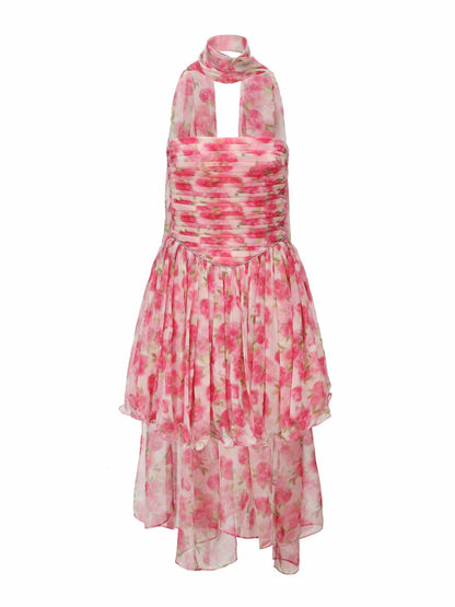 Nana Jacqueline Chloe Dress: Pink Mini Dress for Garden Party Pink