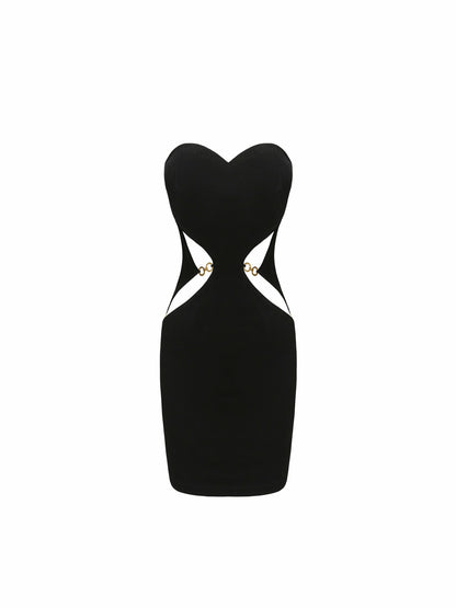 Nana Jacqueline Sahara Mini Dress: Black Mini Dress for Cocktail Party Black