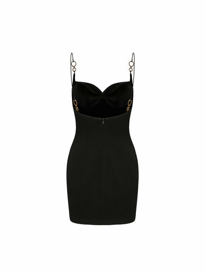 Nana Jacqueline Sabrina Mini Dress: Black Mini Dress for Date Night Black