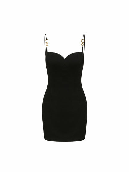 Nana Jacqueline Sabrina Mini Dress: Black Mini Dress for Date Night Black