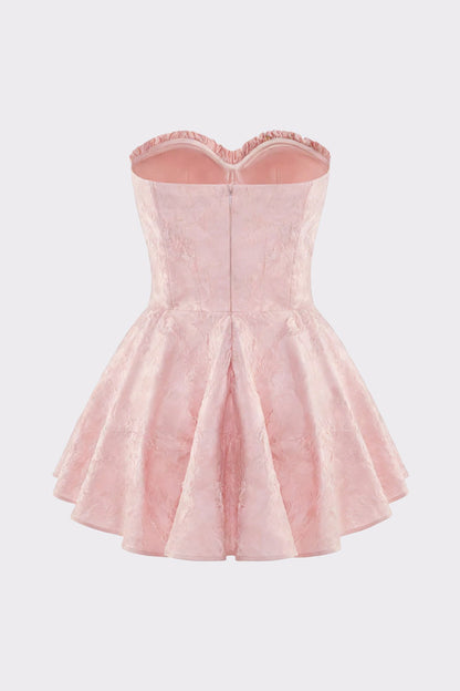 Nana Jacqueline Airina Dress: Pink Mini Dress for Birthday Celebration Blush Pink
