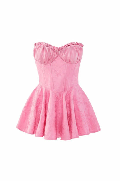 Nana Jacqueline Airina Dress: Pink Mini Dress for Birthday Celebration Pink