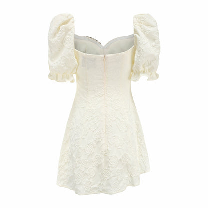 Nana Jacqueline Ysabella Dress: White Mini Dress for Bridal Shower White