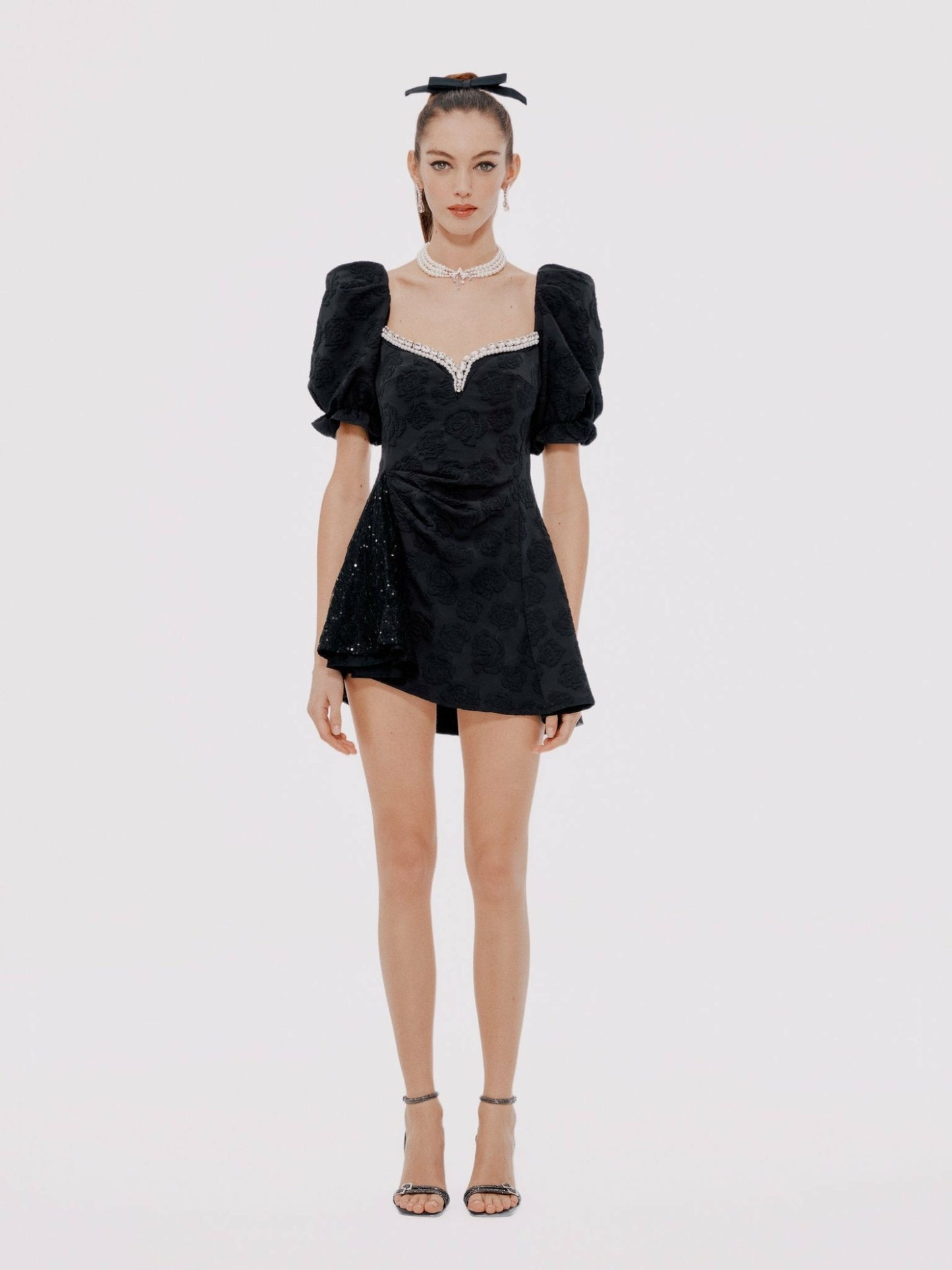 Nana Jacqueline Ysabella Dress: Black Mini Dress for Cocktail Party black