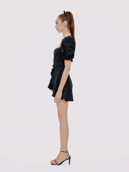 Nana Jacqueline Ysabella Dress: Black Mini Dress for Cocktail Party black