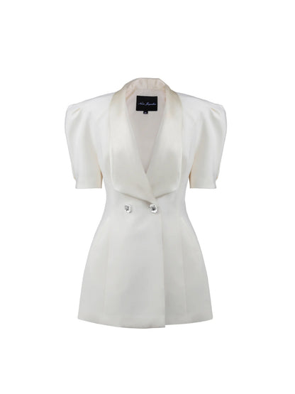 Nana Jacqueline Alia Dress: White Mini Dress for Bridal Shower White