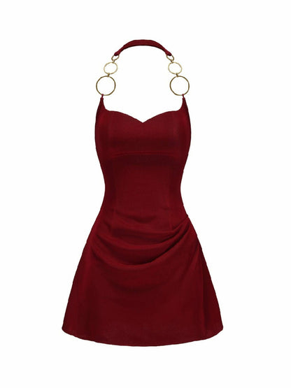 Nana Jacqueline Amira Dress: Red Mini Dress for Date Night Red