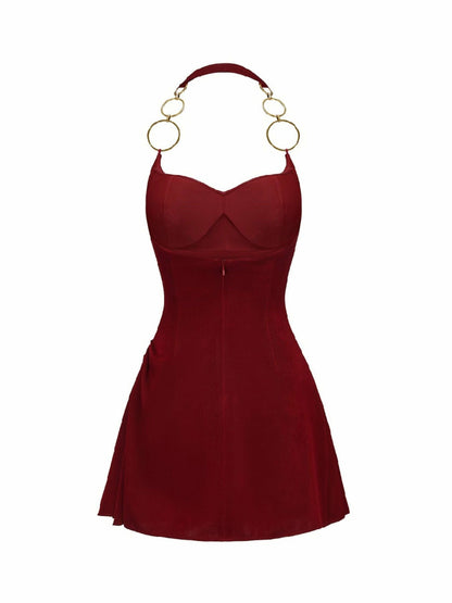 Nana Jacqueline Amira Dress: Red Mini Dress for Date Night Red