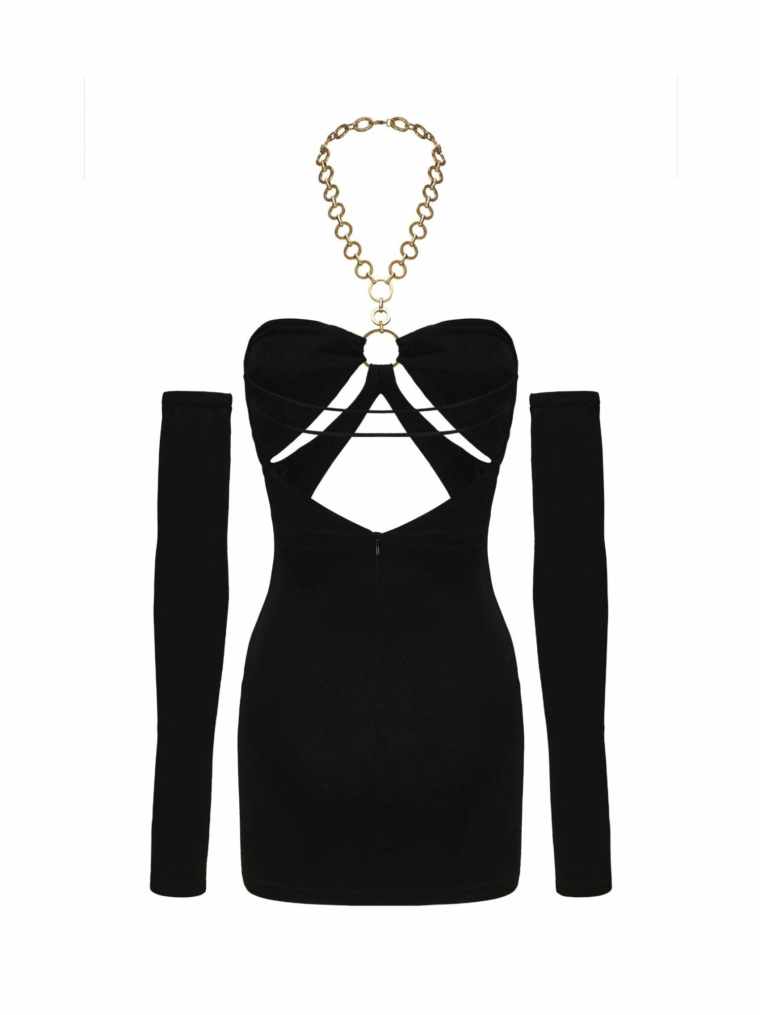 Nana Jacqueline Tilda Dress: Black Mini Dress for Cocktail Party Black